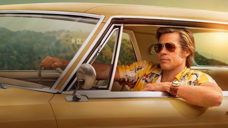 Brad Pitt in 'Once Upon a Time in Hollywood'.  Beeld rechten vrij