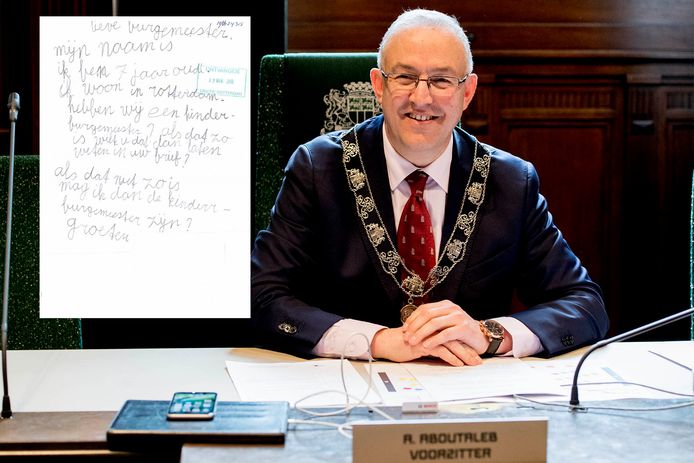 Burgemeester Aboutaleb vond de brief heel erg leuk.