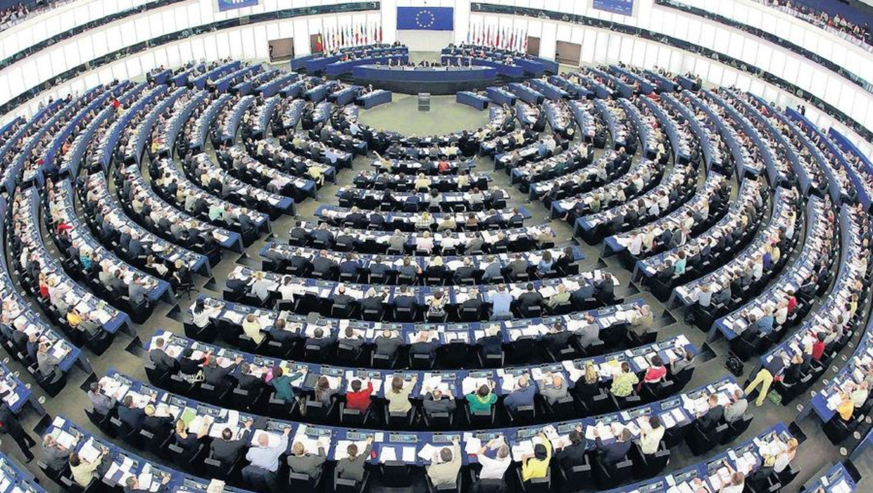 Een stemming in het Europees Parlement. Beeld reuters