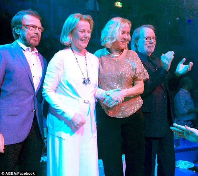De ABBA-leden kwamen twee jaar geleden uitzonderlijk nog eens samen.