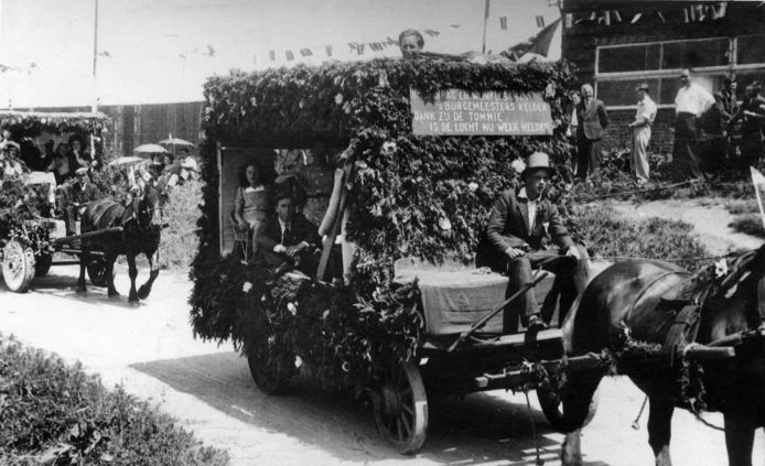 De bevrijdingstocht in 1945 in Waspik.