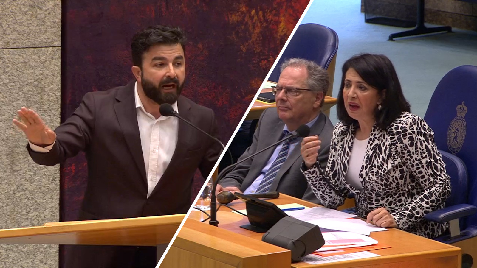 Öztürk (Denk) clasht hard met Kamervoorzitter Arib tijdens Turkijedebat, Kuzu woest Foto AD.nl