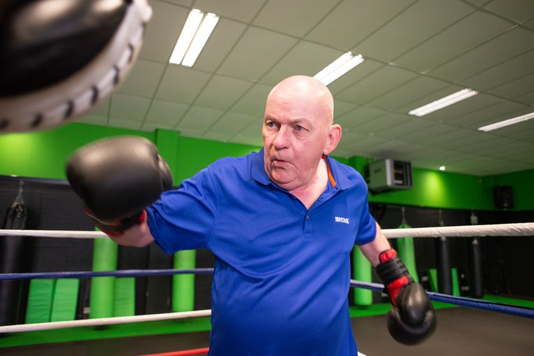 André van Leijenhorst is gaan kickboksen. Beeld Roos Pierson