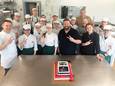 De bakkerijafdeling van MSKA Roeselare verraste Christophe Verholle met een taart met daarop de beeltenis van zichzelf.