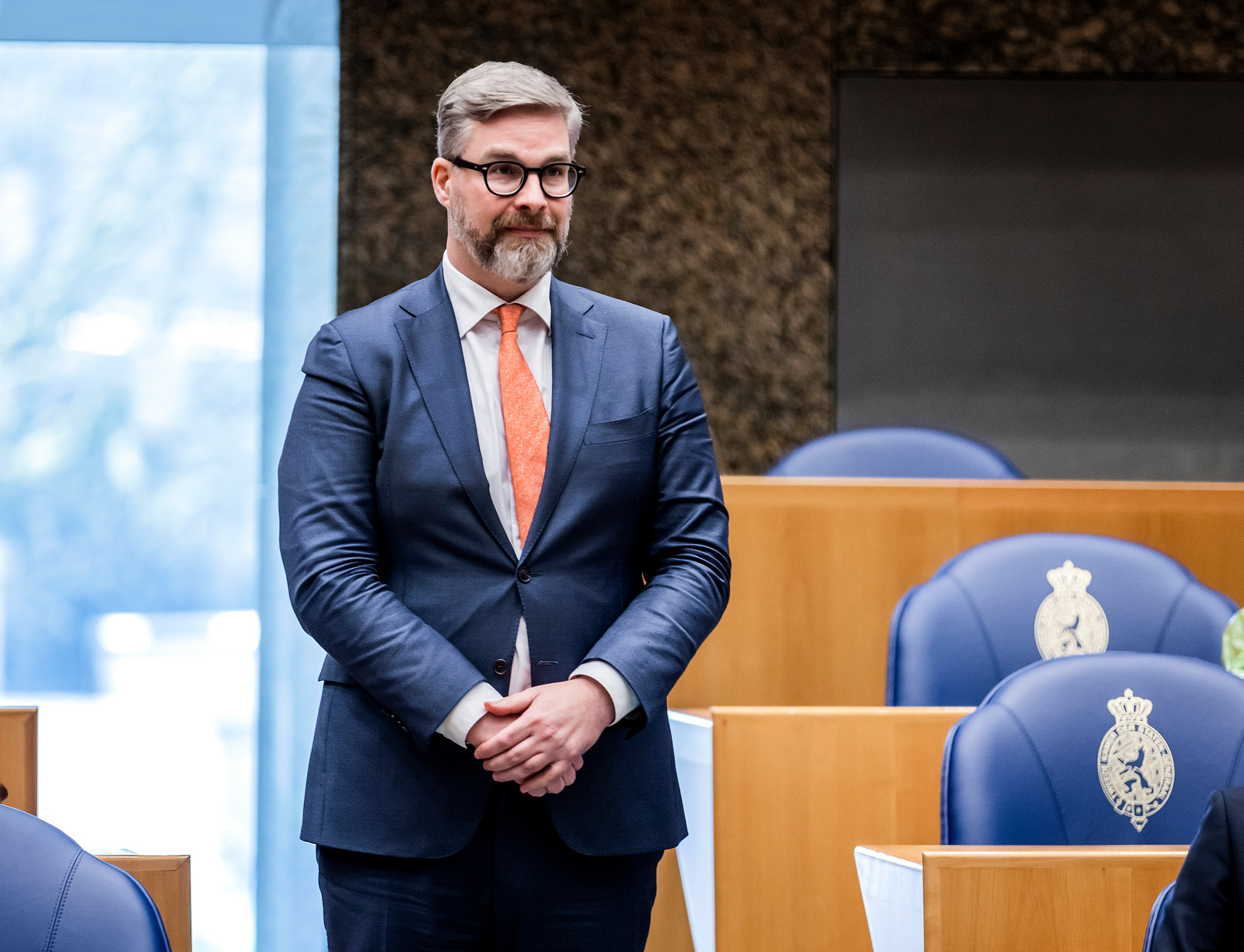 Sidney Smeets (D66) bij zijn beëdiging als lid van de Tweede Kamer.  Beeld ANP