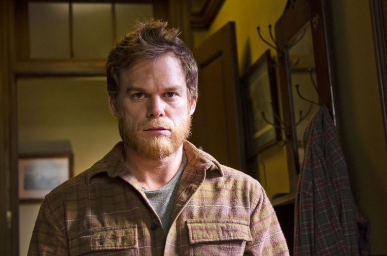 Michael C. Hall als Dexter Morgan in de laatste scène van Dexter uit 2013.  Beeld 