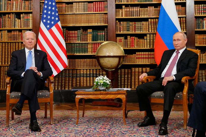 De Amerikaanse president Joe Biden en zijn Russische ambtgenoot in 2021.