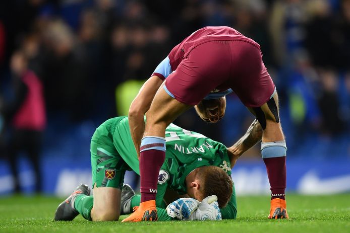 David Martin is na het duel op Stamford Bridge overmand door emoties.