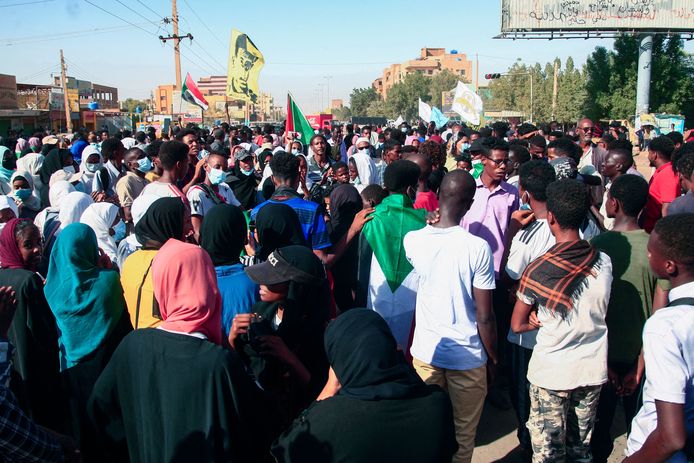 Le 25 octobre 2021, le général Burhane, chef de l'armée, avait fait arrêter la plupart des civils qui dirigeaient le pays avec lui. Image du 6 décembre 2021, Khartoum, Soudan.