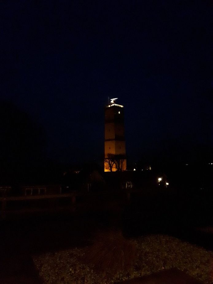 Het licht van de Brandaris ging gisteren niet aan toen het donker werd.