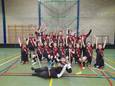 Deze jeugdploeg van floorballclub Stimulo wordt kampioen.