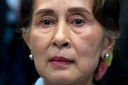 De voormalige politieke leidster van Myanmar, Nobelprijswinnares Aung San Suu Kyi.