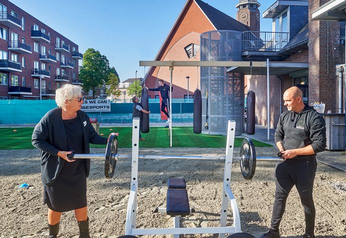 Het nieuwe stadsstrand in Oss.