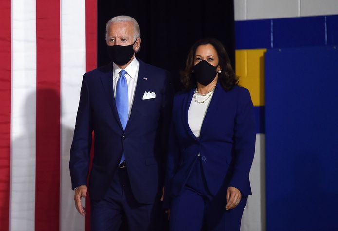 Joe Biden en zijn running mate Kamala Harris.
