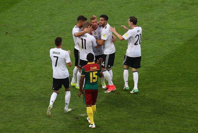 Duitsland viert de 2-0 van Werner.