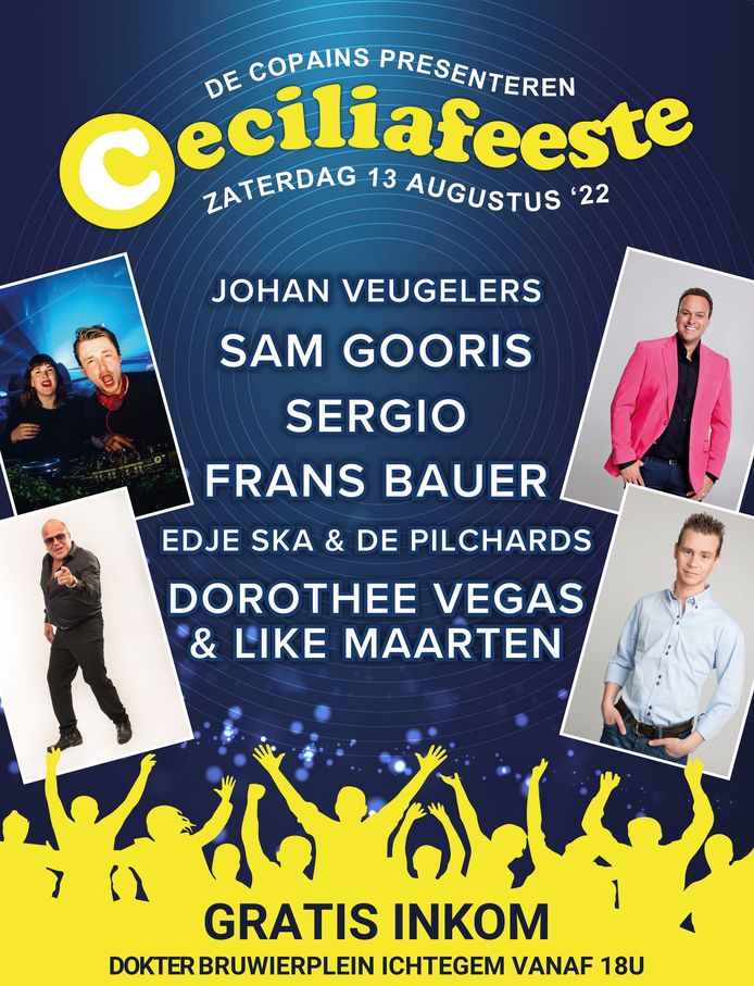 De affiche voor de 7e editie van de Ceciliafeeste.