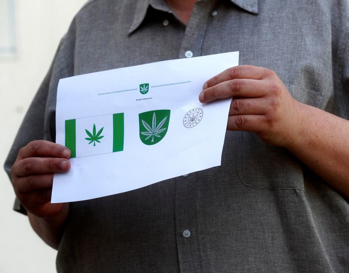 Een cannabisblad prijkt voortaan in het logo van de Estse stad Kanepi.