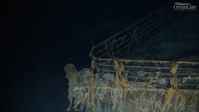 Het wrak van de Titanic, dat in 1912 zonk.