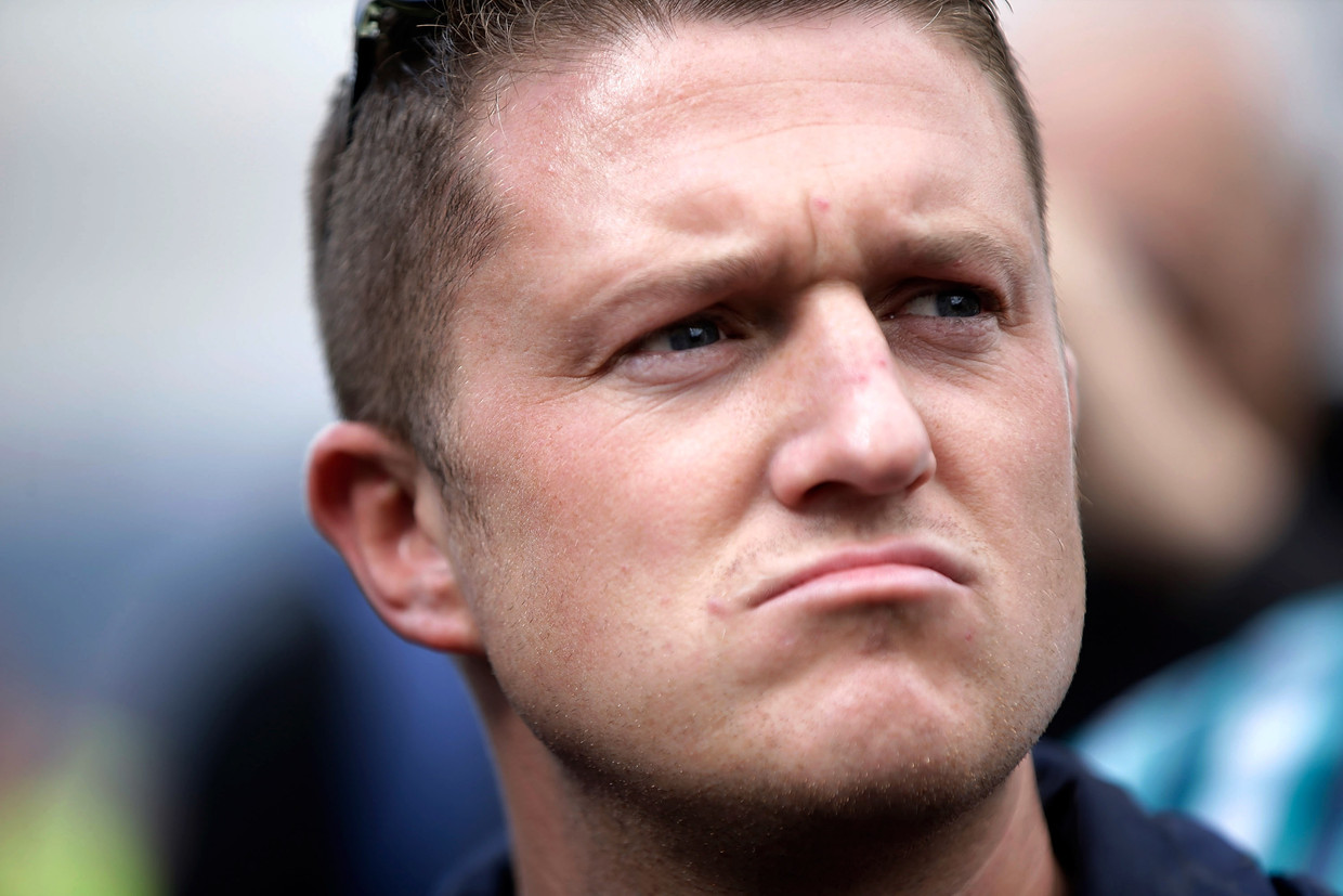Tommy Robinson Beeld Getty Images
