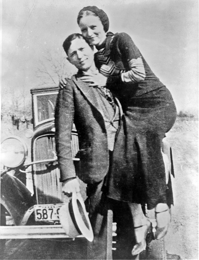 Clyde Borrow en Bonnie Parker.