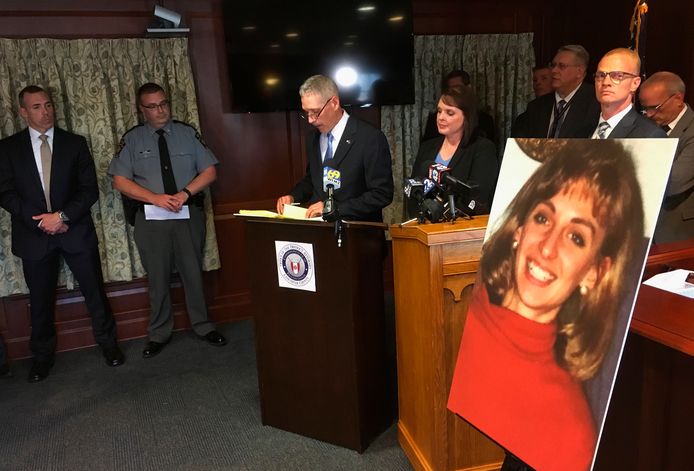 De openbaar aanklager kondigt de doorbraak aan in de cold case rond de moord op Christy Mirack (25) in Lancaster, Pennsylvania.