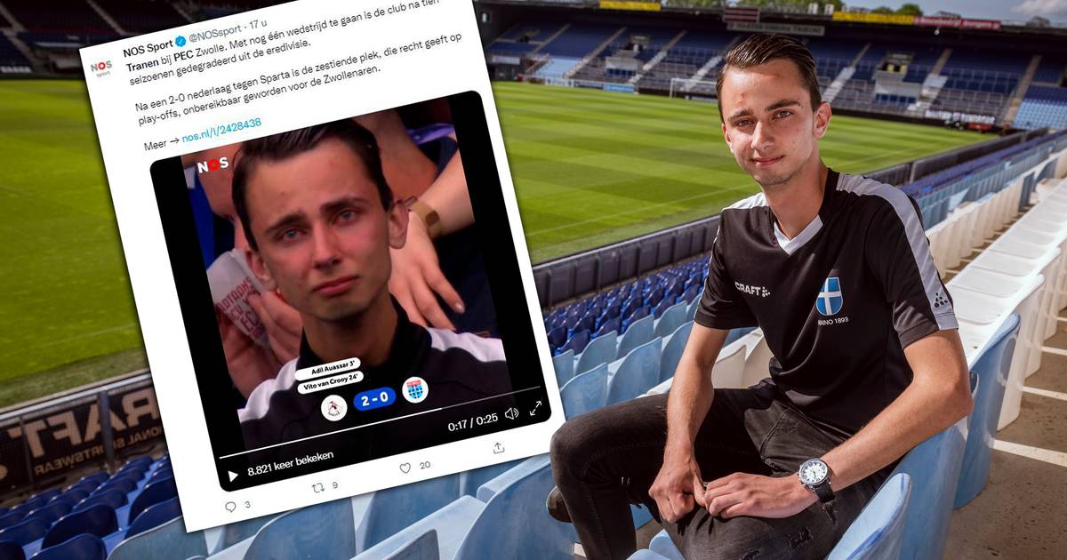 Beelden van huilende PEC-fan Michael (21) gaan heel Nederland door: ‘Mijn telefoon loopt over’