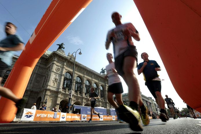 Atleten in actie tijdens de marathon van Wenen. Foto ter illustratie