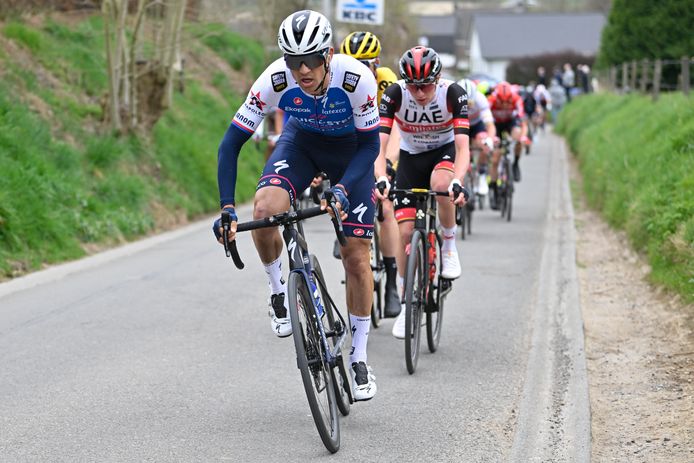 Zdenek Stybar in actie tijdens Dwars door Vlaanderen.