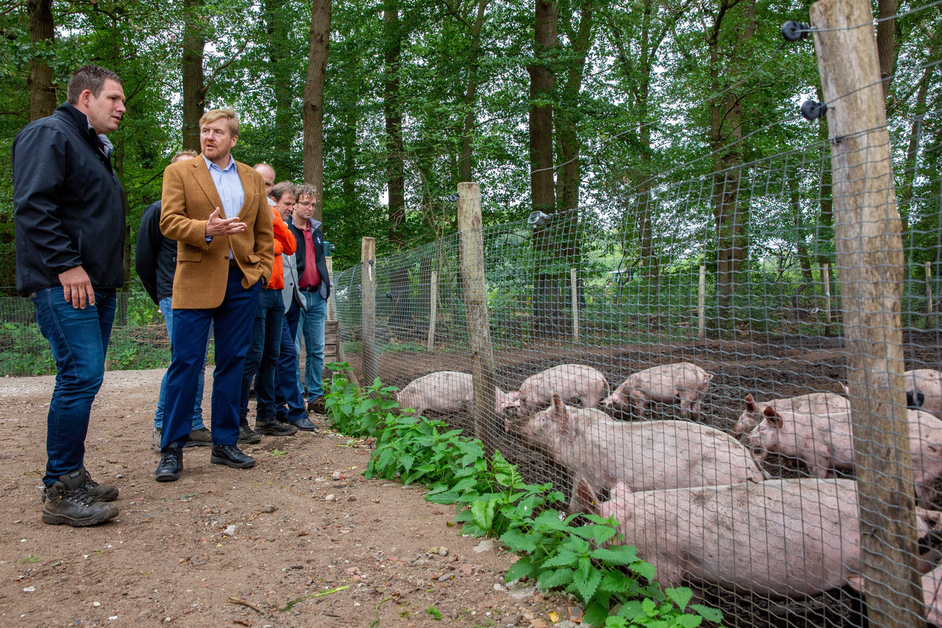 Koning Willem-Alexander bracht in 2019 een bezoek aan de eerste Herenboeren van Nederland in het Wilhelminapark in Boxtel.