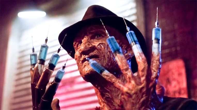 Freddy (Robert Englund) in A Nightmare on Elm Street 3: Dream Warriors.   Beeld Alamy 