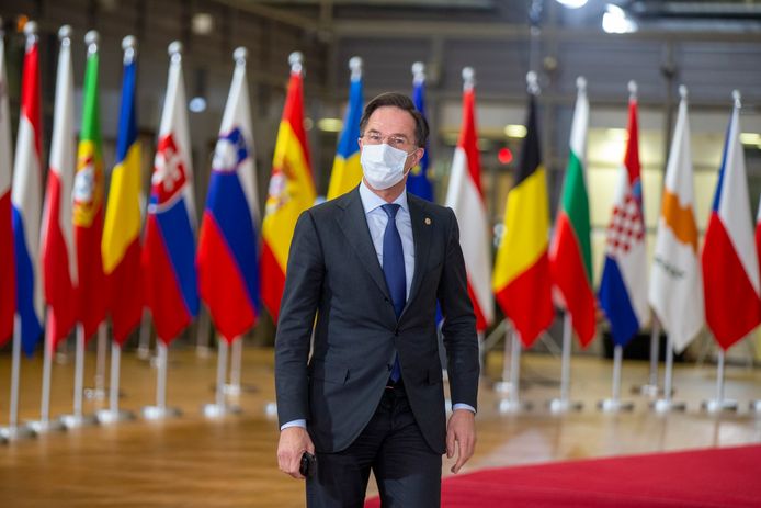 Mark Rutte in Brussel.