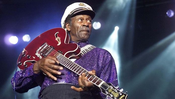 Chuck Berry in 2000 in de Statenhal in Den Haag