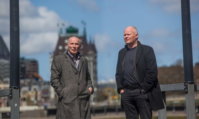 Schrijver Jacques Post (links) en tekenaar Eric Heuvel.