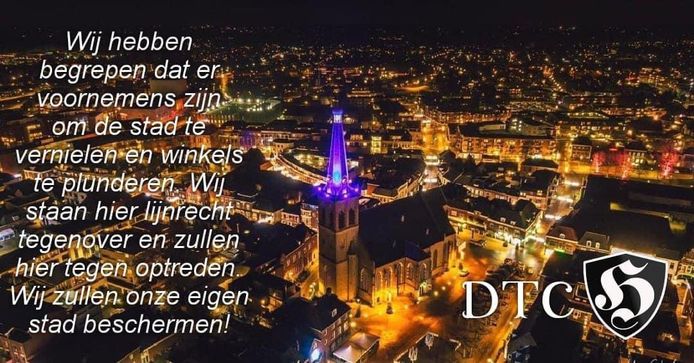 Waarschuwing van de harde kern van De Graafschap aan relschoppers die Doetinchem willen komen vernielen.