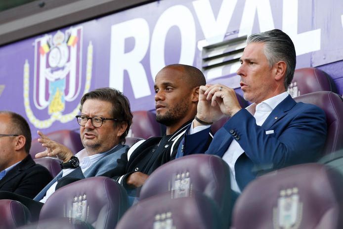 Marc Coucke, Vincent Kompany en Michael Verschueren.