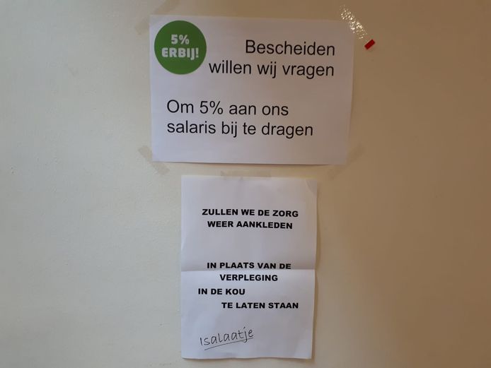 Werknemers willen een salarisverhoging van 5% en niet van 3% zoals de werkgevers voorstellen.