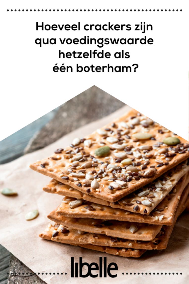 Hoeveel crackers zijn qua voedingswaarde hetzelfde als één boterham?
