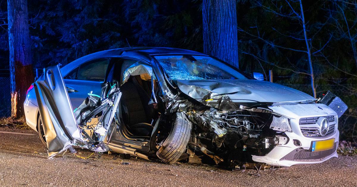 Auto raakt zwaar beschadigd bij botsing tegen boom in Boxtel, bestuurder naar ziekenhuis.