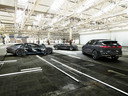 Drie studiemodellen van Audi. Van links naar rechts: de Audi Grandsphere, Skysphere en Urbansphere