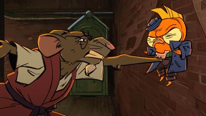 9. Splinter & April Fight a Goldfish