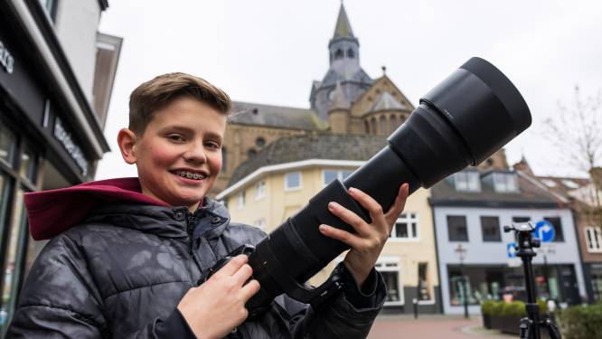 Evan (13) fotografeert slechtvalken: ‘Soms kom ik met zeven foto’s thuis, soms met vijfhonderd’