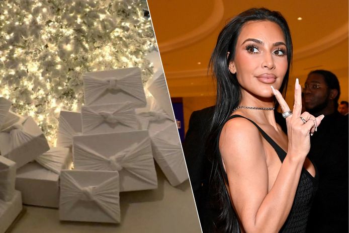Fans van Kim Kardashian verbaasd door haar inpakpapier