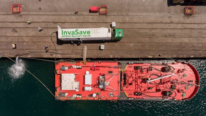 Klimaatfonds zet mobiel schoonmaaksysteem voor ballastwater van Damen Shipyards wereldwijd in