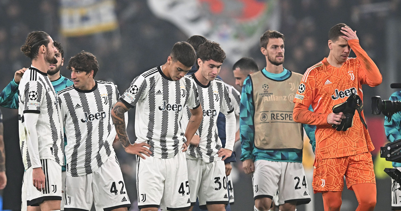 Treurnis bij Juventus na de nederlaag tegen Paris Saint-Germain.