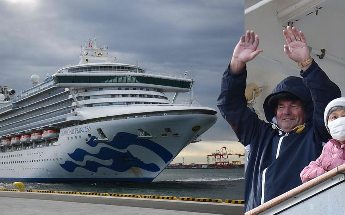 Toeristen mogen het cruiseschip dat in Japan in quarantaine ligt twee weken lang niet verlaten.