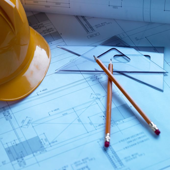 Stockfoto bouw bouwen bouwplan bouwplannen