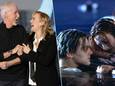 James Cameron met Kate Winslet en Leonardo DiCaprio met Kate Winslet in 'Titanic'