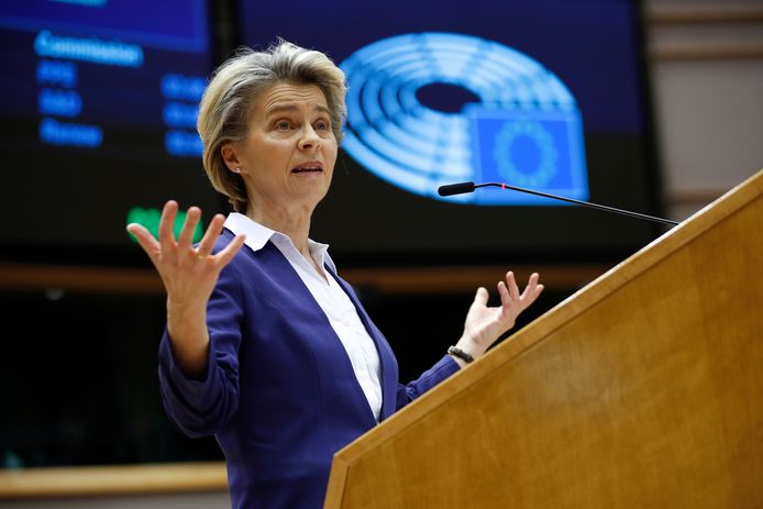 De voorzitster van de Europese Commissie, Ursula von der Leyen.