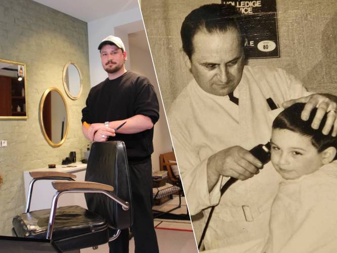 NET OPEN. Gilles opent Studio Morpho op plaats waar grootvader Roger reeds kapper was: “Zijn oude barbierstoel staat terug op zijn originele plek”