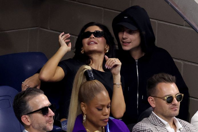 De Amerikaanse socialite Kylie Jenner met haar nieuwste vriend, de Frans-Amerikaanse acteur Timothée Chalamet.